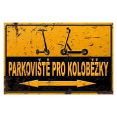 Retro Cedule Cedule Parkoviště pro koloběžky