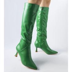 Zelené boty na jehlovém podpatku velikost 40