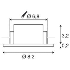 SLV BIG WHITE (SLV) NEW TRIA 68 kroužek pro vestavbu do stropu, D: 8,2 H: 3,4 cm, IP 65, bílá 1007346
