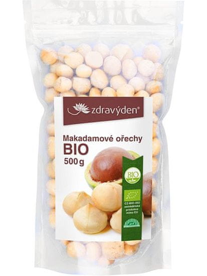 Zdravý den Makadamové ořechy BIO loupané 500g