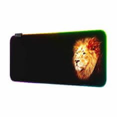 MG Lion RGB podložka pod myš 80 x 30 cm, černá