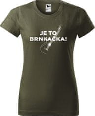 Hobbytriko Dámské tričko s kytarou - Je to brnkačka Barva: Emerald (19), Velikost: XL, Střih: dámský