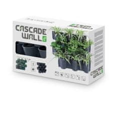 Prosperplast Sada vertikálních květináčů na zeď CASCADE WALL, 670 x 177 x 570 mm, 12 ks, antracit