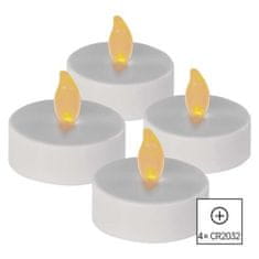 Emos Čajové svíčky LED dekorace Robi maxi 4 ks bílé