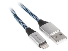 Tracer USB 2.0 iPhone AM - kabel lightning 1,0 m černo-modrý