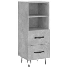 Vidaxl Skříň highboard betonově šedá 34,5x34x180 cm kompozitní dřevo