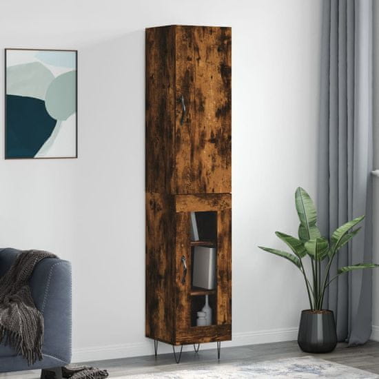 Vidaxl Skříň highboard kouřový dub 34,5 x 34 x 180 cm kompozitní dřevo