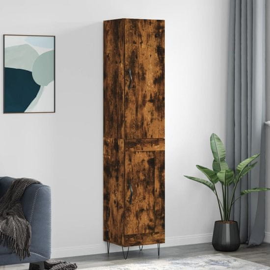 Vidaxl Skříň highboard kouřový dub 34,5 x 34 x 180 cm kompozitní dřevo