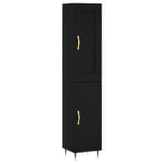 Vidaxl Skříň highboard černá 34,5 x 34 x 180 cm kompozitní dřevo