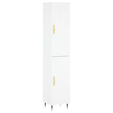 Vidaxl Skříň highboard bílá 34,5 x 34 x 180 cm kompozitní dřevo