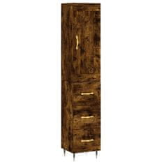 Vidaxl Skříň highboard kouřový dub 34,5 x 34 x 180 cm kompozitní dřevo