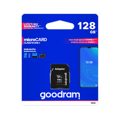 shumee 128GB UHS-I Goodram microSD paměťová karta s adaptérem
