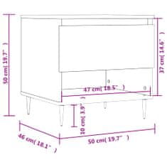 Vidaxl Konferenční stolky 2 ks hnědý dub 50x46x50 cm kompozitní dřevo