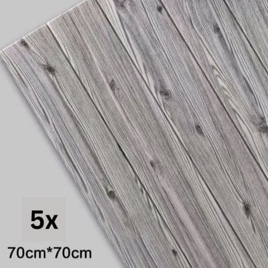 HOME & MARKER® Tapeta na zeď imitace dřeva, Samolepící tapeta, 3D Tapety na zeď (5 ks), 35x35cm | INSTAWOOD