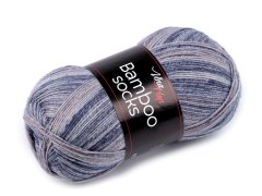 Kraftika 1ks (7908) modrošedá pletací příze bamboo socks 100 g