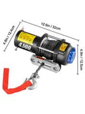 MXM Elektrický naviják VEVOR - 12V 2040Kg - dálkové ovládání