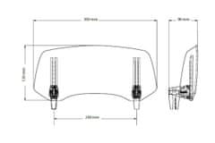 PUIG Přídavné plexi nastavitelné PUIG 2.0 20764H clip-on kouřová 20764H