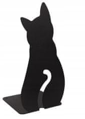 GAMET Podpěra pro police na knihy ocelová kočka 18 cm černá
