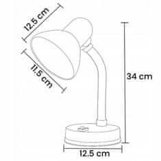 LUMILED Stolní lampa E27 nastavitelná školní lampička SARA zelená