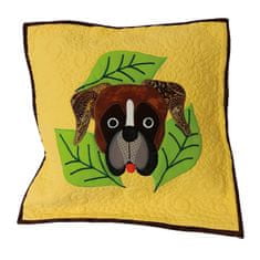 Handy Pets Patchwork - Povlak na dětský polštářek - Boxéří pohled 44 x 44 cm