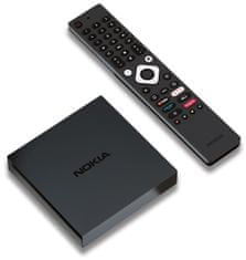 Nokia android box 8010/ 4K Ultra HD/ NETFLIX/ 02 TV/ HDMI/ USB 3.0/ USB-C/ USB 2.0/ BT/ Wi-Fi/ LAN/ Android TV 11/ černý