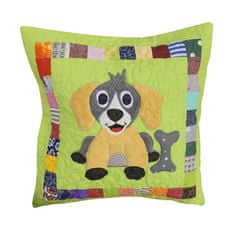 Handy Pets Patchwork - Povlak na dětský polštářek - Štěně Jóžin 44 x 44 cm