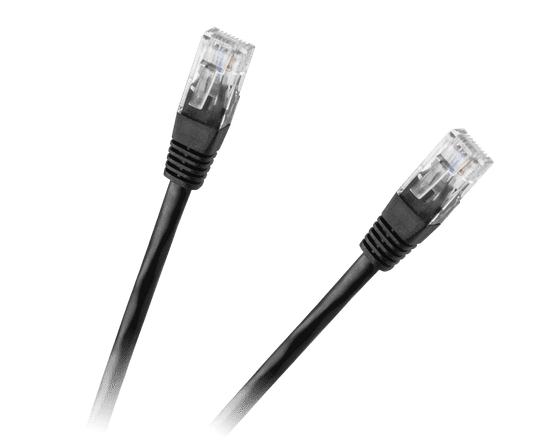 shumee Patchcord kabel UTP 8c zástrčka-zástrčka 0,5m CCA černá