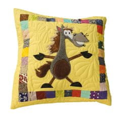 Handy Pets Patchwork - Povlak na dětský polštářek - Koník Ďurda 44 x 44 cm