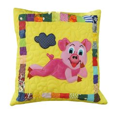 Handy Pets Patchwork - Povlak na dětský polštářek - Prasátko Čenda 44 x 44 cm