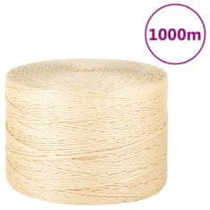 Vidaxl Provaz 100% sisal 3 mm 1 000 m