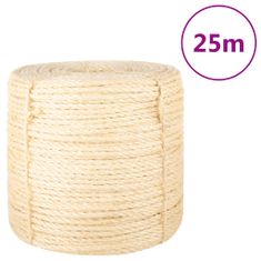 Vidaxl Provaz 100% sisal 6 mm 25 m