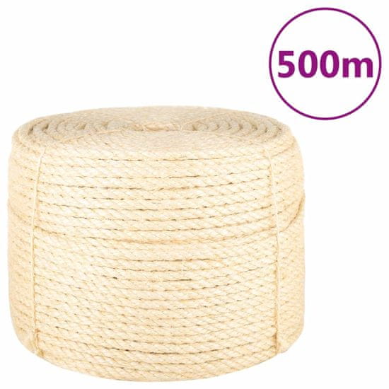 Vidaxl Provaz 100% sisal 10 mm 500 m