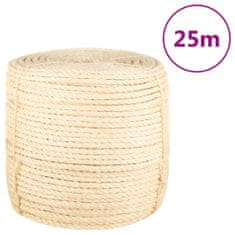 Vidaxl Provaz 100% sisal 8 mm 25 m