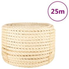 Vidaxl Provaz 100% sisal 20 mm 25 m