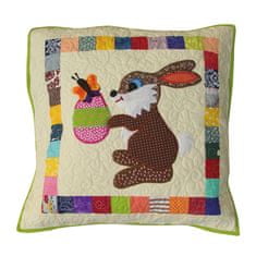 Handy Pets Patchwork - Povlak na dětský polštářek - Zajíček 44 x 44 cm