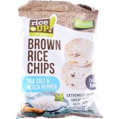 Rice Up Rýžové chipsy mořská sůl a pepř 60g