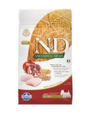 Farmina Granule pro psy N&D dog AG adult mini, kuře, špalda, oves a granátové jablko 0,8 kg