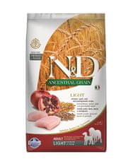 Farmina Granule pro psy N&D dog AG adult medium & maxi, light, kuřecí, špalda, oves a granátové jablko 2,5 kg