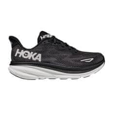 Hoka One One CLIFTON 9 WIDE Running shoes pro muže, 44 2/3 EU, US10.5, Běžecké boty, Black/White, Černá, 1132210-BWHT