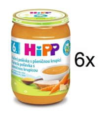 HiPP BIO Kuřecí polévka s pšeničnou krupicí - 6x190g