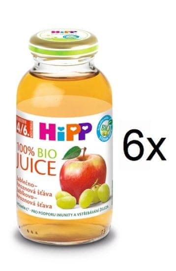 HiPP BIO Jablečno-hroznová šťáva - 6x200ml