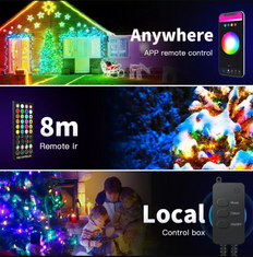 BOT Chytrý LED venkovní/vnitřní vánoční a párty řetěz 10 metrů Tuya Smart RGB