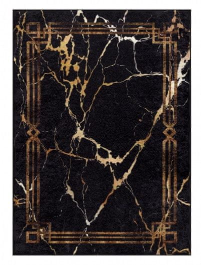 Dywany Łuszczów Kusový koberec Miro 51333.801 Marble black / gold