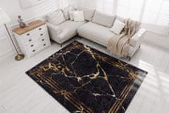 Dywany Łuszczów Kusový koberec Miro 51333.801 Marble black / gold 80x150