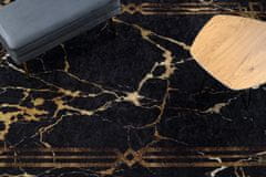 Dywany Łuszczów Kusový koberec Miro 51333.801 Marble black / gold 80x150