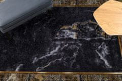 Dywany Łuszczów Kusový koberec Miro 51278.809 Marble black / gold 80x150