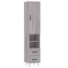 Vidaxl Skříň highboard šedá sonoma 34,5 x 34 x 180 cm kompozitní dřevo