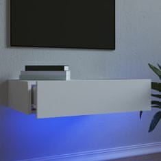 Greatstore TV skříňka s LED osvětlením bílá 60 x 35 x 15,5 cm