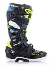 Alpinestars boty TECH 7, ALPINESTARS (černá/bílá/žlutá fluo/tmavě modrá) 2024 2H88837606