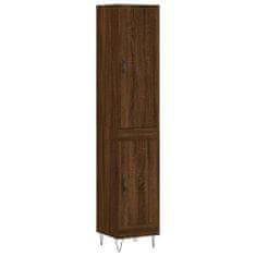 Vidaxl Skříň highboard hnědý dub 34,5 x 34 x 180 cm kompozitní dřevo